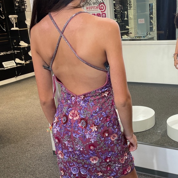 Primavera beaded homecoming dress, style 1937 - Picture 2 of 7